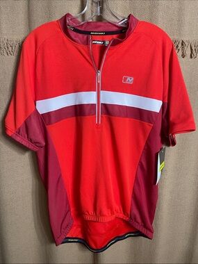 Nishiki Men's Red Short Sleeve Cycling Jersey